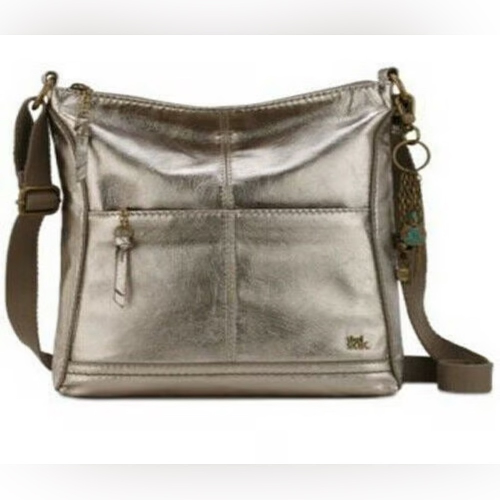 The Sak Metallic Silver Crossbody Bag! Metallic bronze!